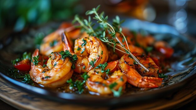 Premium AI Image | Shrimp dish