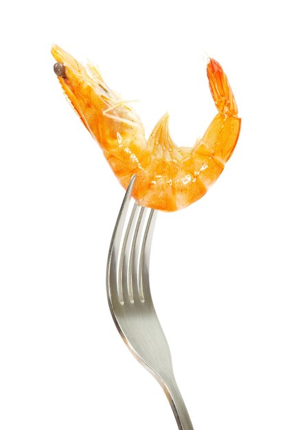 Shrimp on fork