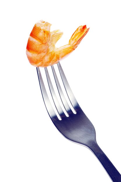 Shrimp on fork