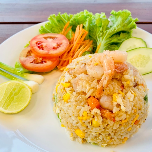 Photo shrimp fried rice