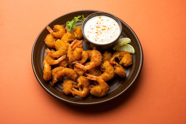 Shrimp fritters or prawn bajji or jheenga pakodaÃÂÃÂÃÂÃÂ or kolambi or zinga pakora, Indian snack food