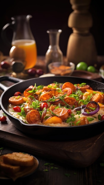 Shrimp and grits is a traditional dish in the Lowcountry of the coastal Carolinas