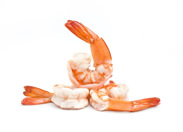 Shrimp isolated on a white background close up