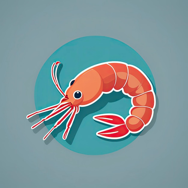 shrimp logos icon vector illustration