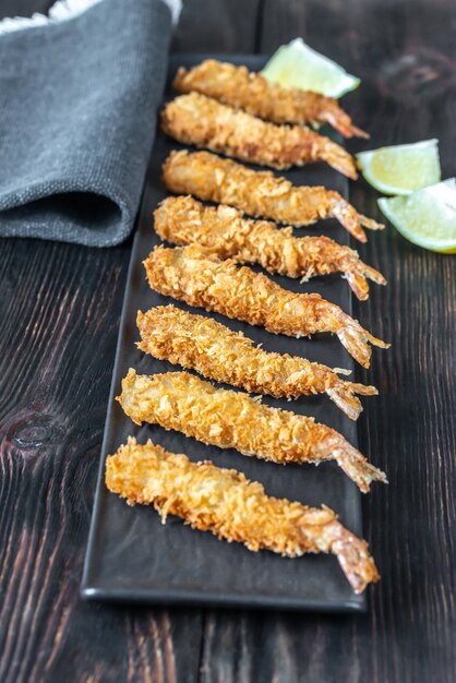 Shrimp tempura on the plate