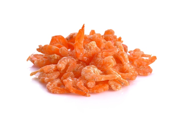 Shrimp on a white surface