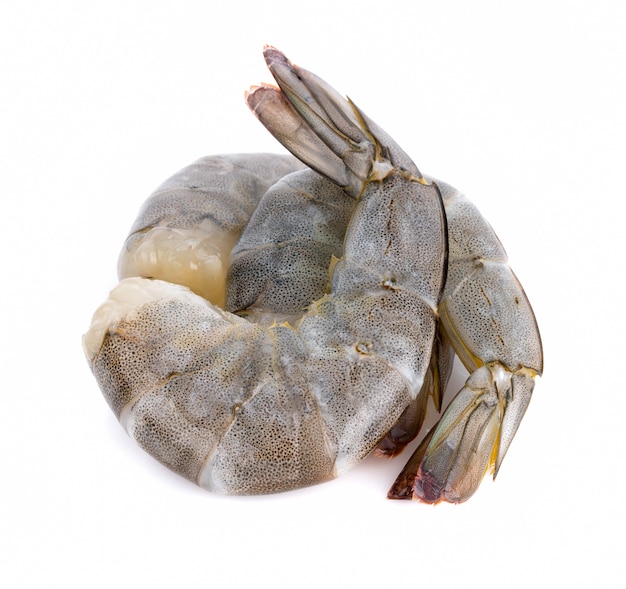 Shrimps isolated on white background