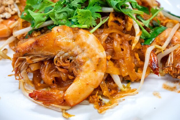 Shrimps Pad Thai Thai FoodThai style noodles  Pad thai