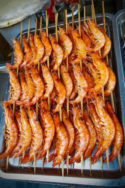 Shrimps on a stick