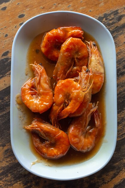 Shrimps in tamarind sauce