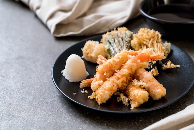 shrimps tempura battered fried shrimps with vegetable