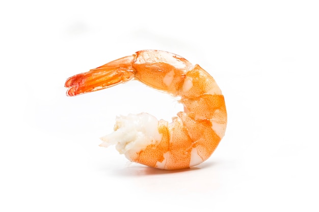 Photo shrimps on a white background