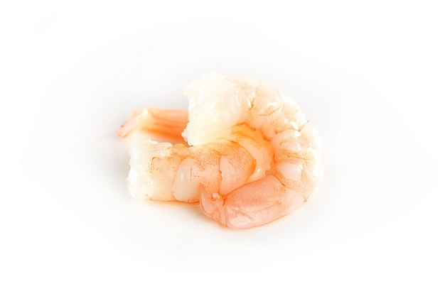 shrimps on a white background