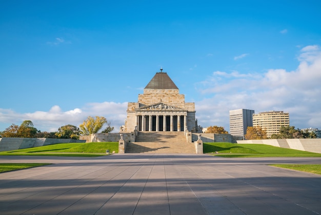 Shrine of remembrance the world war i & ii memorial in melbourne, australia