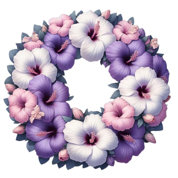 Photo shrub althaea flower ring blooming flower