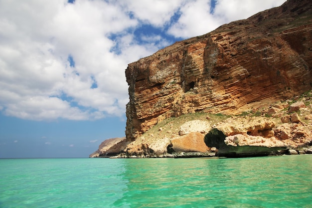 Socotra 섬 인도양 예멘의 Shuab 만