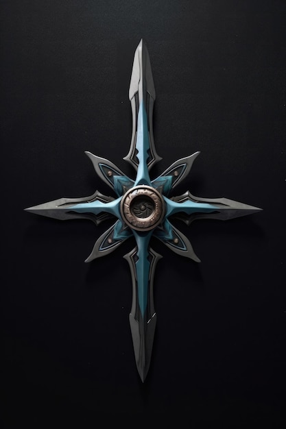 shuriken 3d model with eight blade