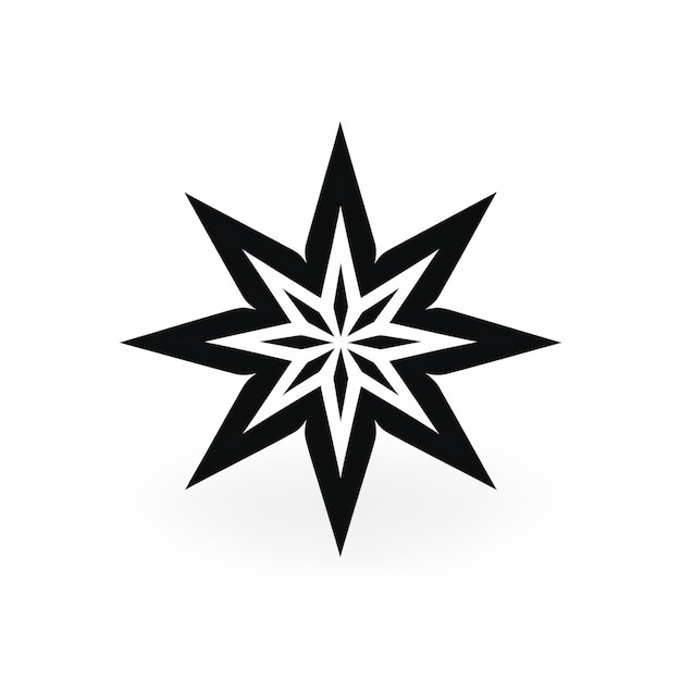 Foto shuriken silhouette icon sharp edgy en elegant star graphic