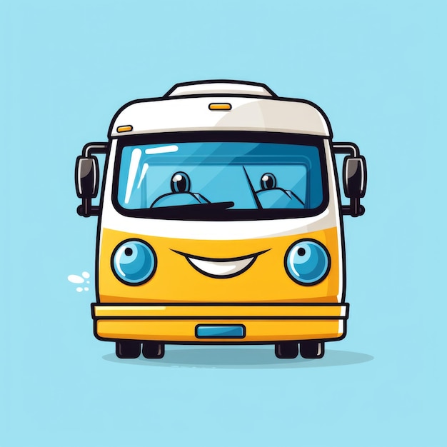 Shuttle bus mascot for a company logo Generative AI