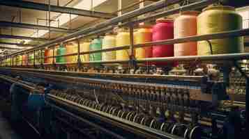 Photo shuttle weaving textile mill