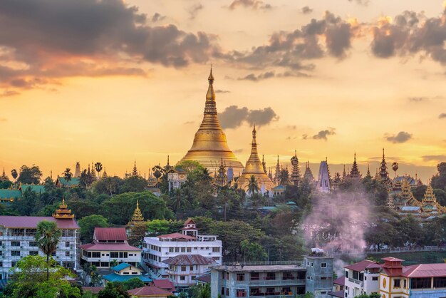 Shwedagon Pagoda in Yangon city Myanmar