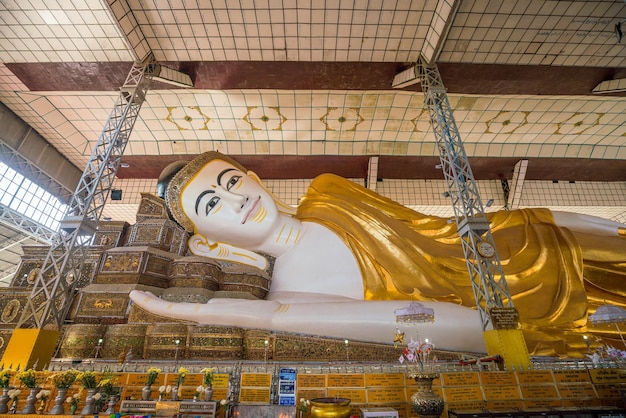 Shwethalyaung Reclining Buddha in Bago Myanmar