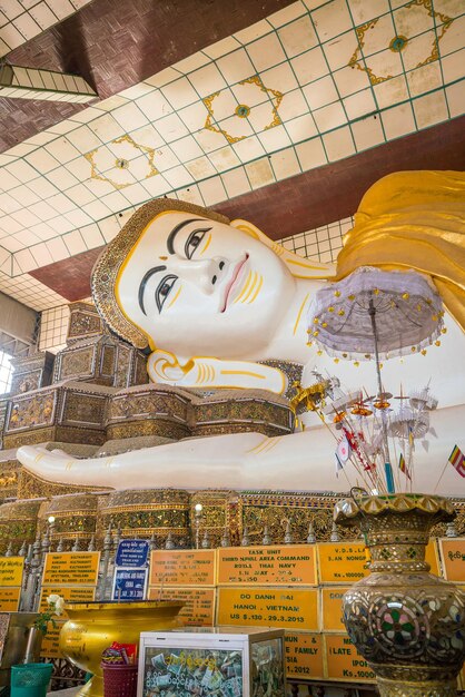 Shwethalyaung Reclining Buddha in Bago Myanmar