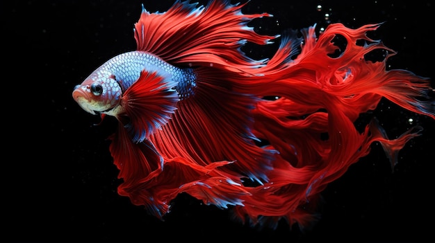 Siamese Fighting Fish zwemmen in het meer onderwaterfotografie