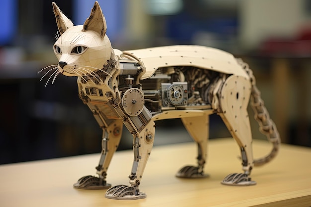 Siamese kat cyborg dierlijke illustratie generatieve ai