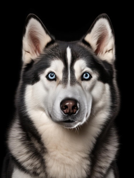 Siberian Husky Dog Studio Shot geïsoleerd op een heldere achtergrond Generatieve AI