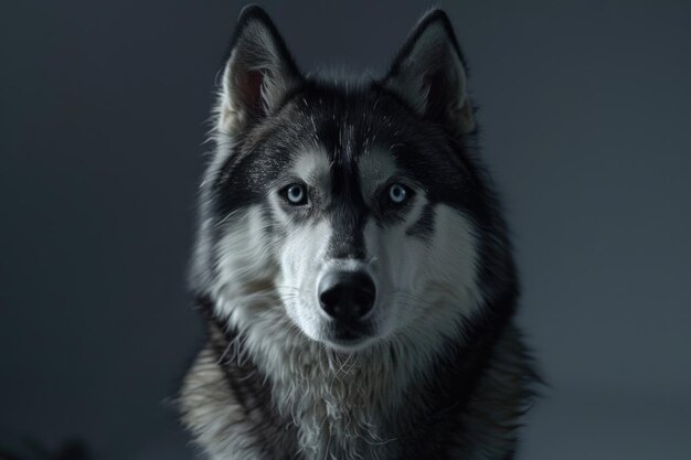 siberian husky studio shoot