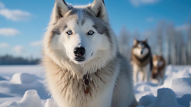 Siberische husky draf