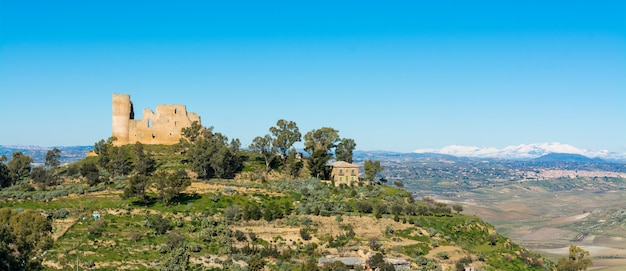 Sicilian castles. Mazzarino Medieval Castle.