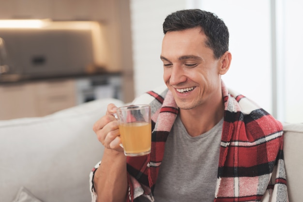 Sick man after recovery continues to drink medicine.