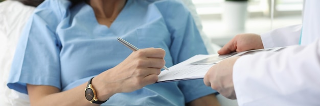 Sick patient undergoing treatment