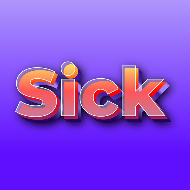 SickText effect JPG gradient purple background card photo