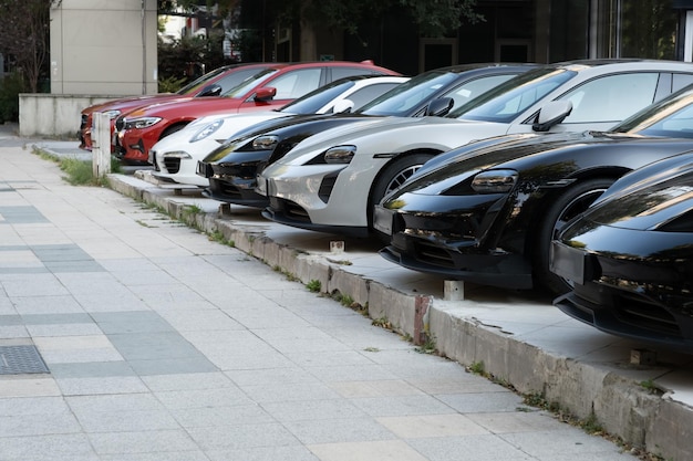 Side by side sports cars