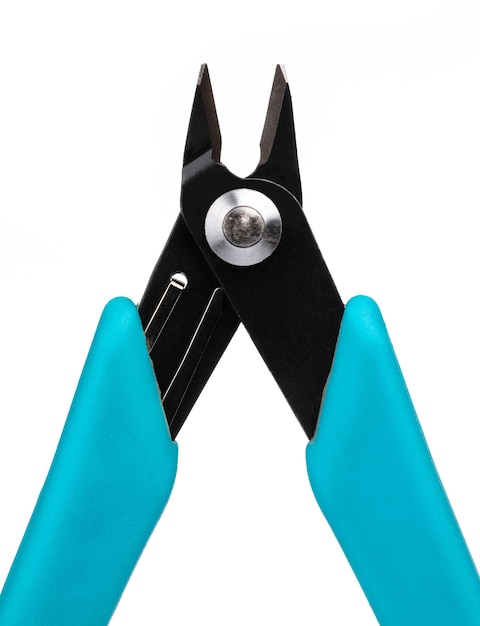 Photo side cutting pliers isolated on a white background