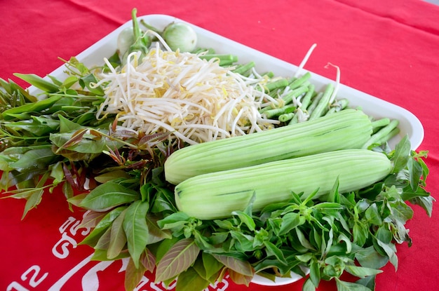 Гарниры Овощи для Каном Джин Нам Я или Рисовая лапша в рыбном соусе карри