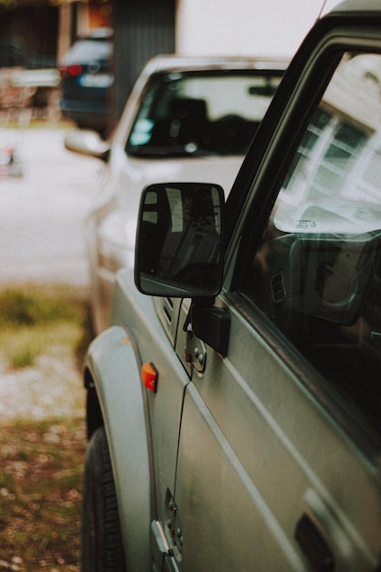 Side Mirror of a Car Stock Photo