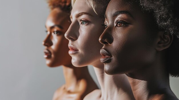 Side profile of women showcasing diversity