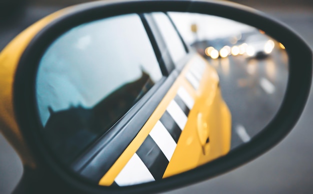 Side rearview mirror on a car