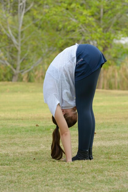 Side view of man standing on field