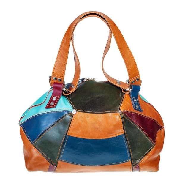 Brown Leathers Patchwork Tote Bag | Lund Leather