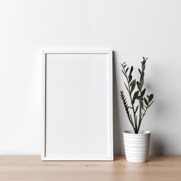 Side View Photography of an Empty Frame on White Background