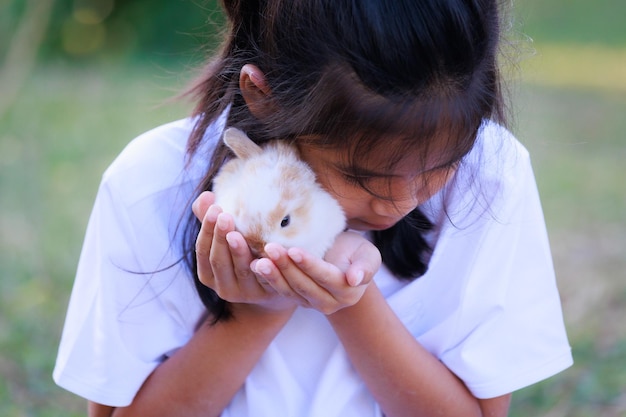 side view of woman with dog