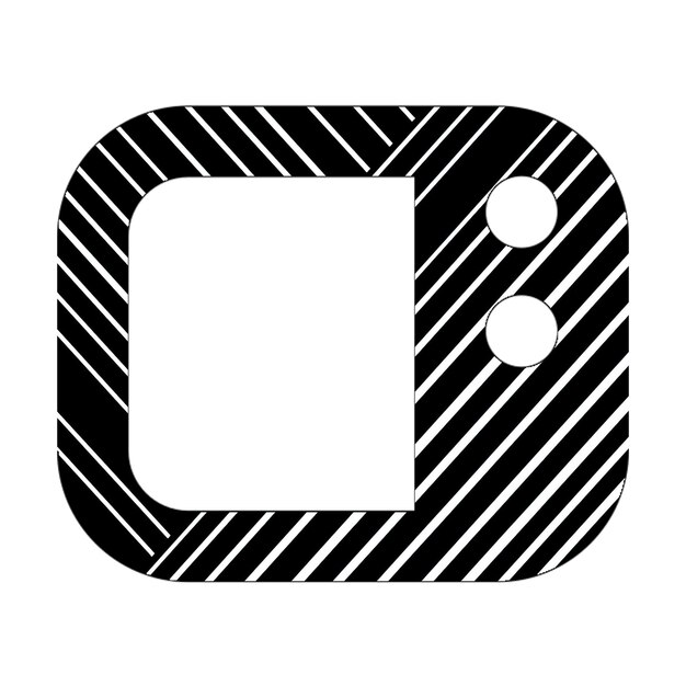 sidebar flip icon black white diagonal lines