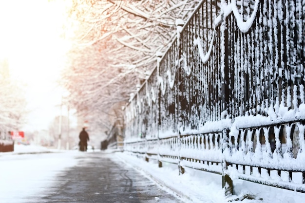 Sidewalk along the fence