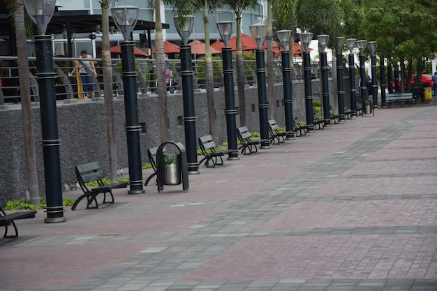 Sidewalk along the Malecon embankment Guayaquil