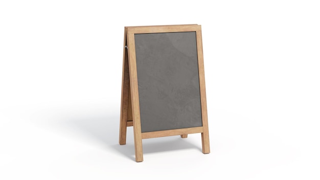 Sidewalk Chalkboard isolated on white background Clipping path included